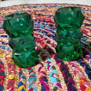 Set of Crystal candle holders- Home Accents